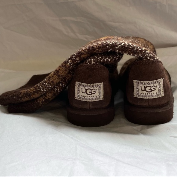 Ugg Australia Jester Plaid Carly Knit Tall Boots Size 7 - Picture 9 of 13